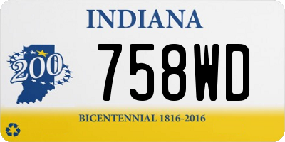 IN license plate 758WD