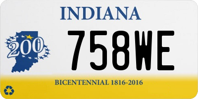 IN license plate 758WE