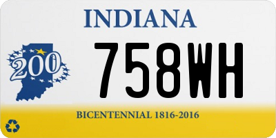 IN license plate 758WH