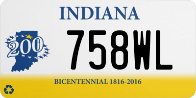 IN license plate 758WL