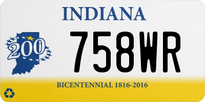 IN license plate 758WR