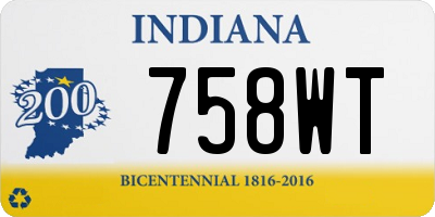 IN license plate 758WT