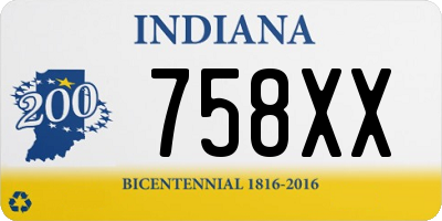 IN license plate 758XX