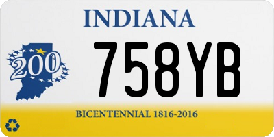 IN license plate 758YB