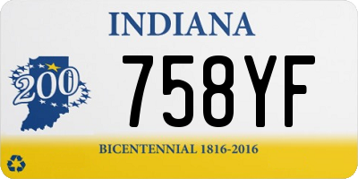 IN license plate 758YF