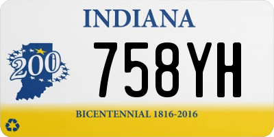 IN license plate 758YH