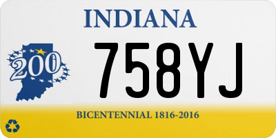 IN license plate 758YJ