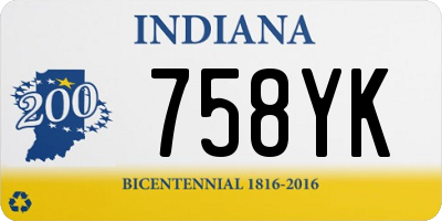 IN license plate 758YK