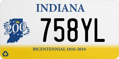 IN license plate 758YL