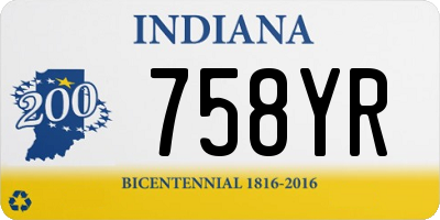 IN license plate 758YR