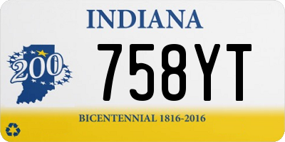 IN license plate 758YT