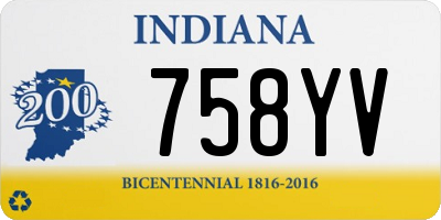 IN license plate 758YV