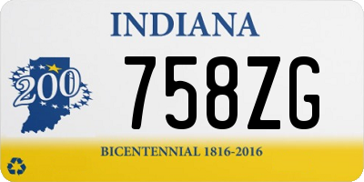 IN license plate 758ZG