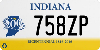 IN license plate 758ZP
