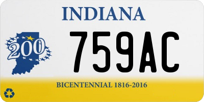IN license plate 759AC