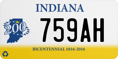 IN license plate 759AH