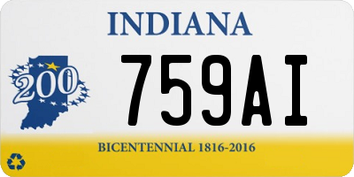 IN license plate 759AI