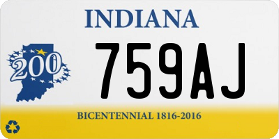 IN license plate 759AJ