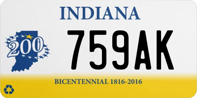 IN license plate 759AK