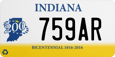 IN license plate 759AR
