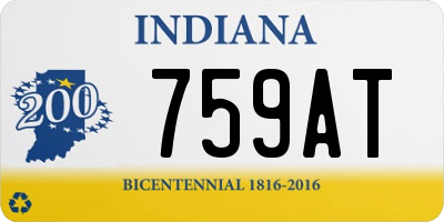 IN license plate 759AT