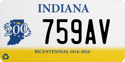 IN license plate 759AV