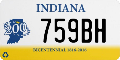 IN license plate 759BH