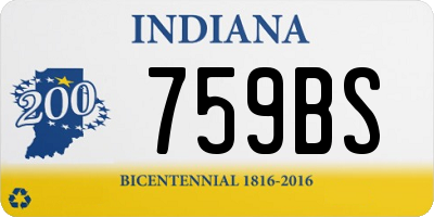 IN license plate 759BS