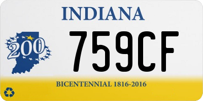 IN license plate 759CF