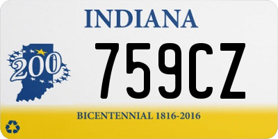 IN license plate 759CZ