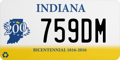 IN license plate 759DM