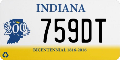 IN license plate 759DT