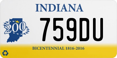 IN license plate 759DU