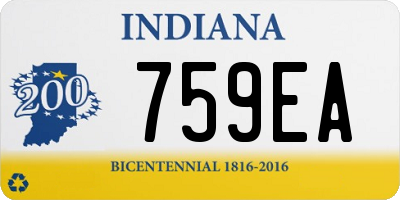 IN license plate 759EA