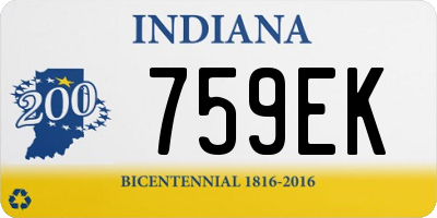 IN license plate 759EK