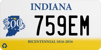 IN license plate 759EM