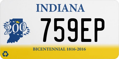 IN license plate 759EP