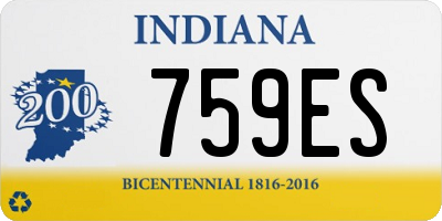 IN license plate 759ES