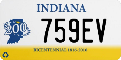 IN license plate 759EV