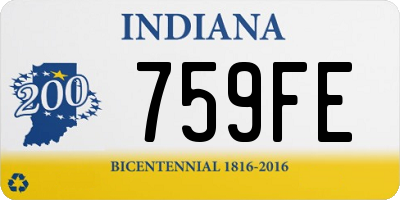 IN license plate 759FE