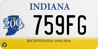 IN license plate 759FG