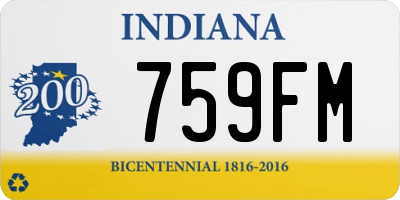 IN license plate 759FM