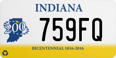 IN license plate 759FQ
