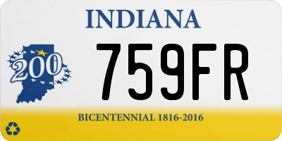 IN license plate 759FR