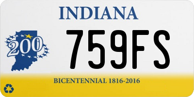 IN license plate 759FS