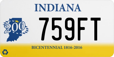 IN license plate 759FT