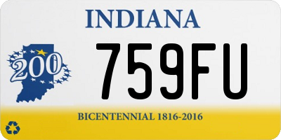 IN license plate 759FU