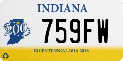 IN license plate 759FW