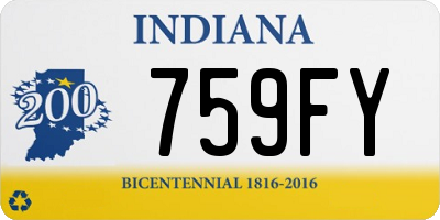 IN license plate 759FY