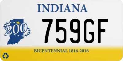 IN license plate 759GF